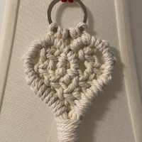 Macrame Heart Necklace/Keychain