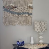 Mountains and Stream Wall Macrame